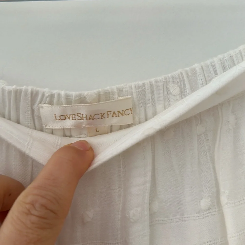 Loveshackfancy white embroidered maxi L - Picture 3 of 5